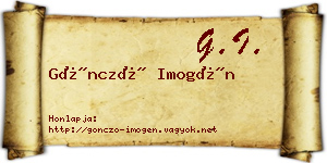 Göncző Imogén névjegykártya